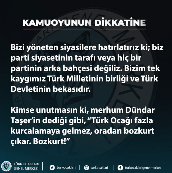 Türk Ocakları'ndan Bahçeli'ye yanıt: Biz hiçbir partinin arka bahçesi değiliz - Resim : 2