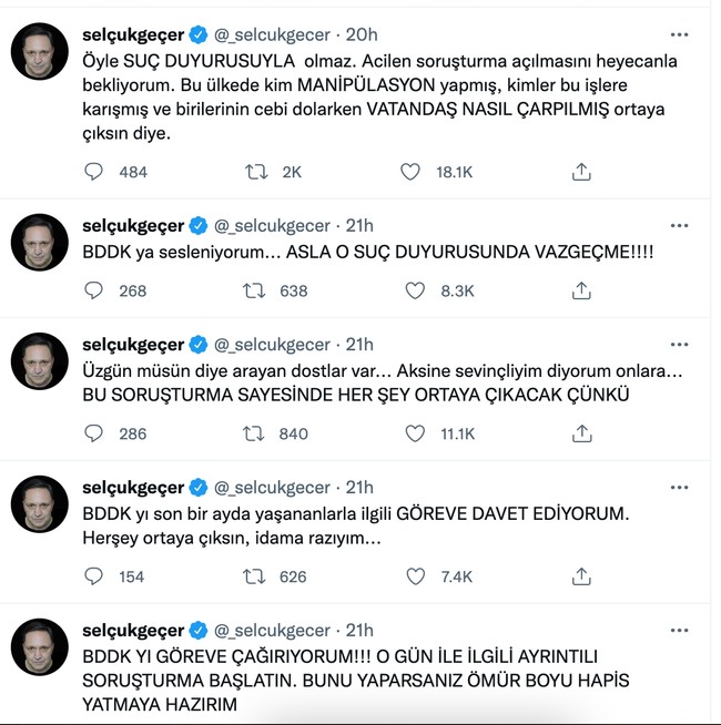 Selçuk Geçer: BDDK'ya sesleniyorum... Asla o suç duyurusundan vazgeçme - Resim : 1