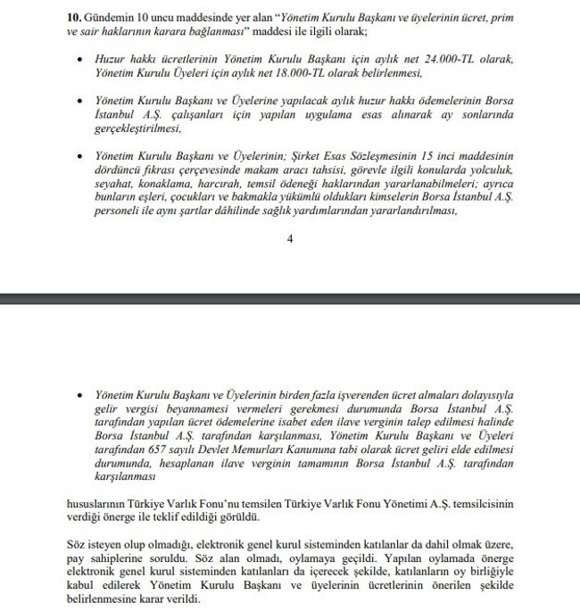 Pandemide Borsa İstanbul yönetim kurulu üyelerine 18 bin TL huzur hakkı ve makam aracı tahsisi - Resim : 1
