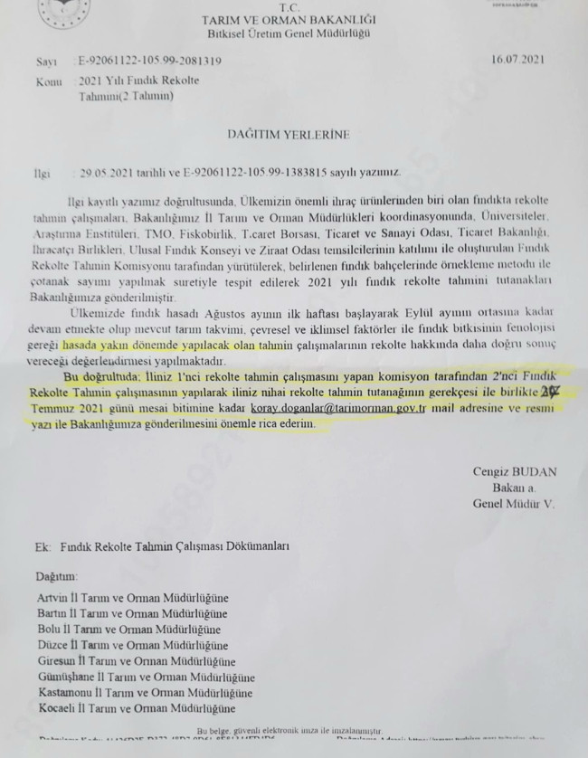 Fındıkta rekolte oyunu: İhracatçılar kabul etmedi, Bakanlık 10 günde ikinci kez tahmin yapacak - Resim : 1