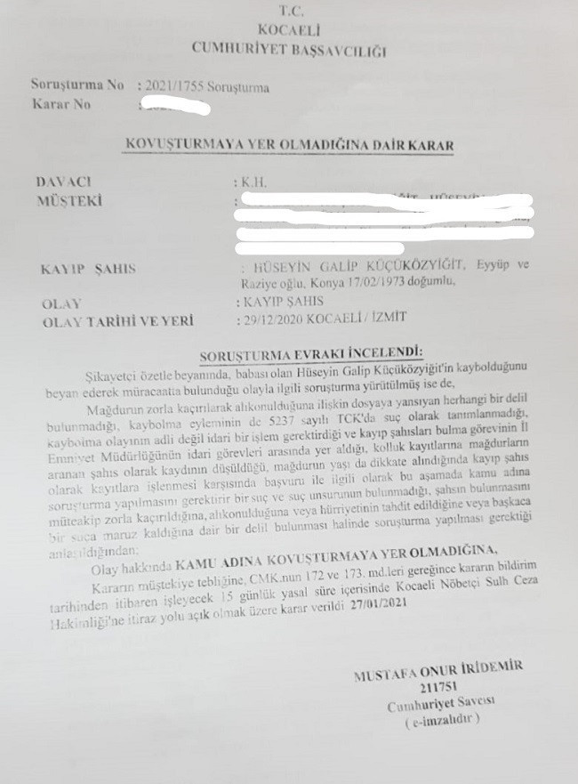 'Görünmeyenler' soruşturmasına takipsizlik - Resim : 1