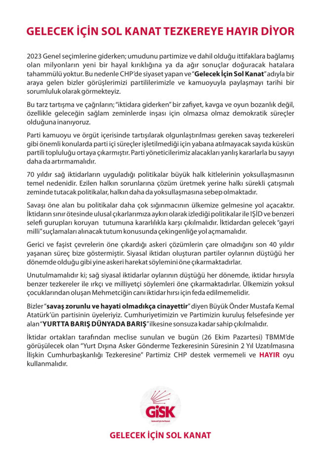 CHP'li Ali Şeker: Partimiz tezkereye destek vermemeli, hayır oyu kullanmalıdır - Resim : 1