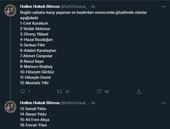 7 ilde 'Halk Cephesi' operasyonu: Çok sayıda gözaltı var - Resim : 1