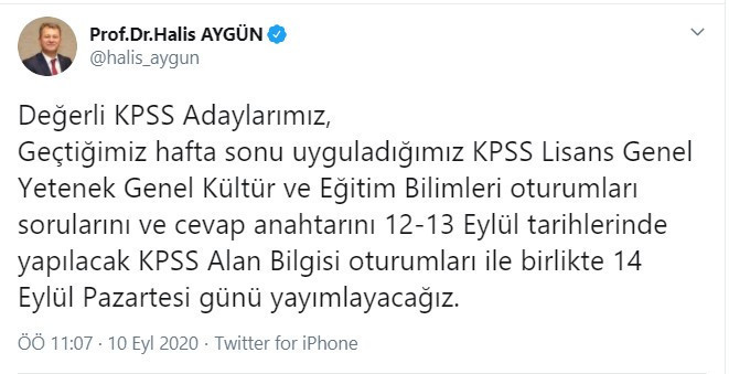 ÖSYM'den KPSS kitapçık ve cevap anahtarına ilişkin açıklama - Resim : 1