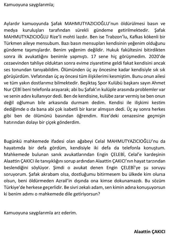 Çakıcı'dan Şafak Mahmutyazıcıoğlu açıklaması: Tüm ilişiğimi kesmiştim - Resim : 1
