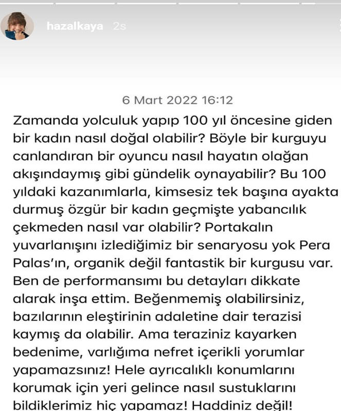 Hazal Kaya'dan Ahmet Hakan'a yanıt: Senin fikrinin ne önemi var vasat herif - Resim : 2