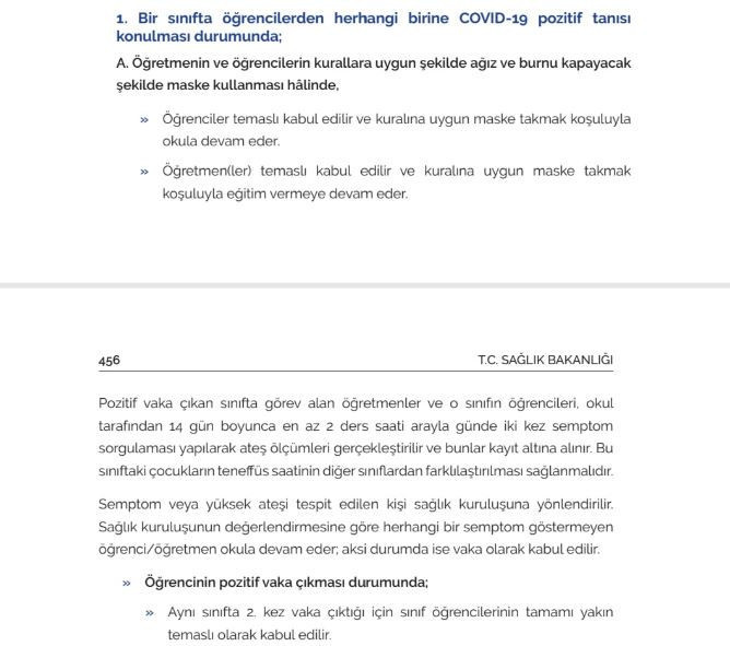 Öğrenci ve öğretmen pozitif çıksa da yüz yüze eğitime devam edilecek - Resim : 1
