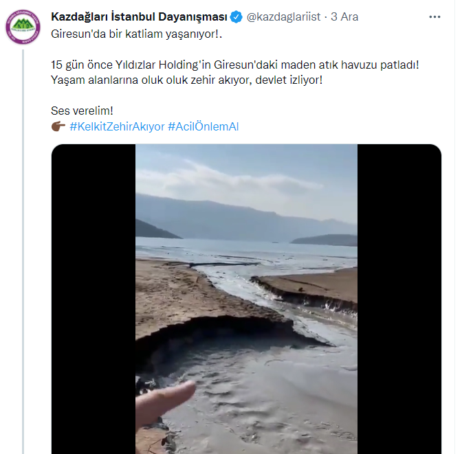 Giresun'daki maden atık havuzu patladı, vatandaşlar: Oluk oluk zehir akıyor! - Resim : 2