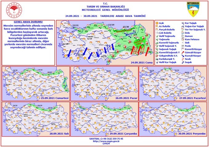 Meteoroloji'den sağnak yağış ve zirai dona karşı uyarı - Resim : 1