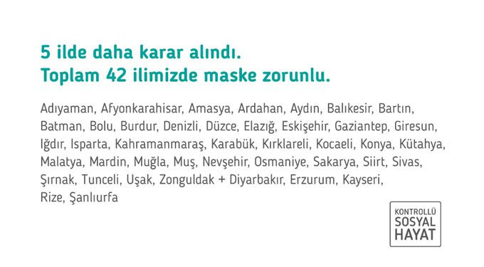Sağlık Bakanı duyurdu: Vakalar arttı, 42 ile maske takma zorunluluğu geldi - Resim : 1