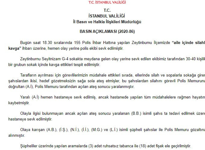Valilik duyurdu: İstanbul’da bir kişi polis kurşunuyla vurularak öldü - Resim : 3
