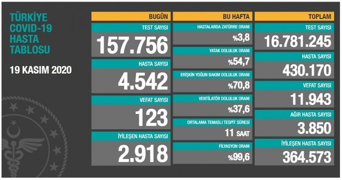 Coronavirus tablosu: 123 kişi daha yaşamını yitirdi - Resim : 1