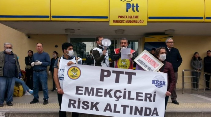 PTT çalışanları koronavirüs eyleminde: Şubeler kapatılsın, merkezler açık kalsın - Resim : 1