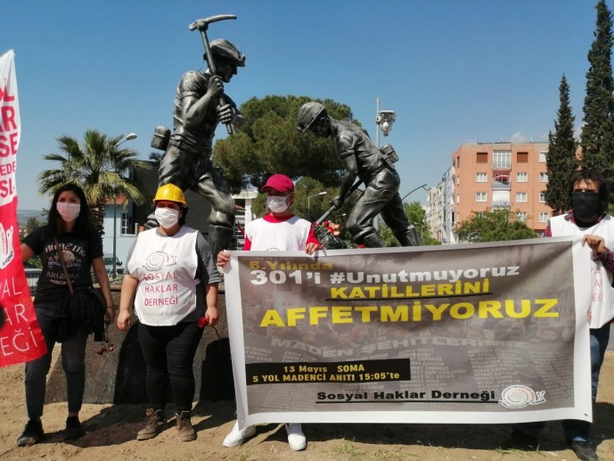 Madenciler Anıtı yanında açıklama: Mücadele yeni başlıyor - Resim : 1