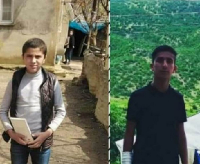 Mayın patlaması sonucu yaşamını yitiren iki çocuk yan yana defnedildi - Resim : 1