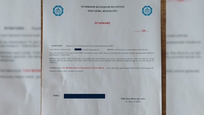 Bir yılda suya iki kere zam yapan Diyarbakır kayyımından faturasını ödeyemeyen vatandaşlara icra tehdidi - Resim : 1