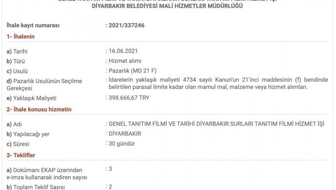 Kayyım, Diyarbakır surlarının tanıtım filmini 400 bin TL'ye ihale etti; Selçuk Mızraklı tepki gösterdi - Resim : 1