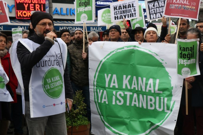 Sancaktepe'de insan zinciri: Kanal değil yaşam istiyoruz - Resim : 1