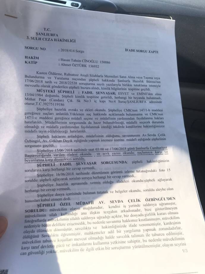 Babası ve 2 kardeşi öldürülen Fadıl Şenyaşar tutuklandı - Resim : 1