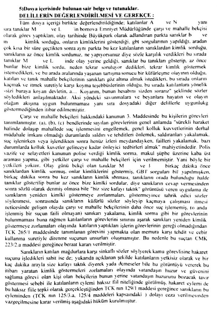 Gençlere ısrarla kimlik soran bekçilere mahkemeden karar - Resim : 1
