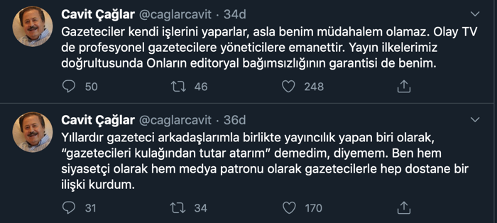 Fatih Altaylı'dan Olay TV sahibi Çağlar'ın yalanlamasına yanıt: Vallahi de billahi de öyle dedi - Resim : 1