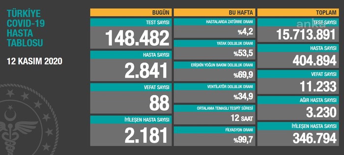 Coronavirus tablosu: 88 kişi yaşamını yitirdi, ağır hasta sayısı artıyor - Resim : 1