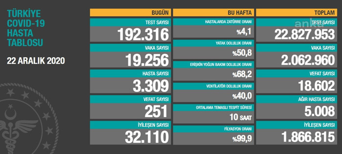 Coronavirus tablosu: 251 kişi yaşamını yitirdi - Resim : 1