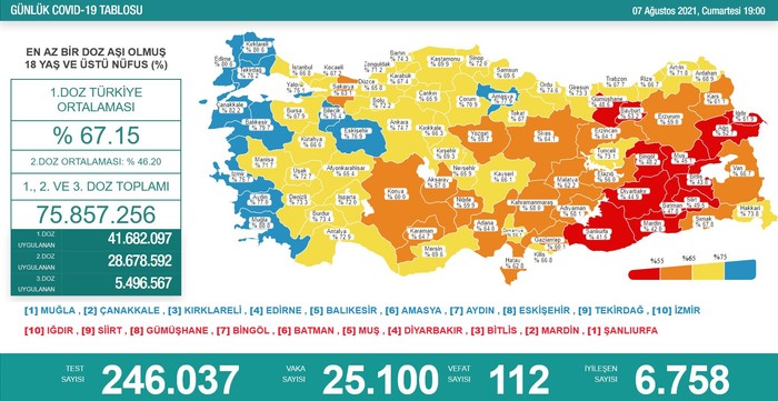 Covid-19: Türkiye'de günlük vaka sayısı 25 bini geçti! - Resim : 1