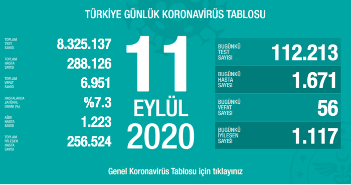 Türkiye'nin Coronavirus tablosu: 56 kişi yaşamını yitirdi - Resim : 1
