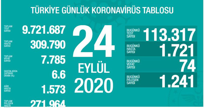 Türkiye'nin Coronavirus tablosu: 74 hasta hayatını kaybetti - Resim : 1