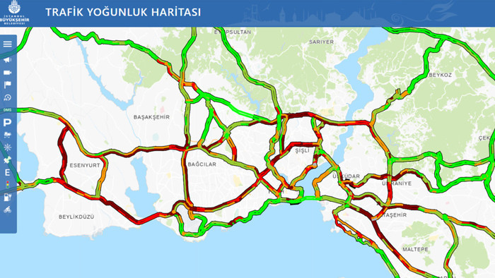 İstanbul'da kar yağışı trafiği etkiledi: Yoğunluk yüzde 80'i aştı - Resim : 1