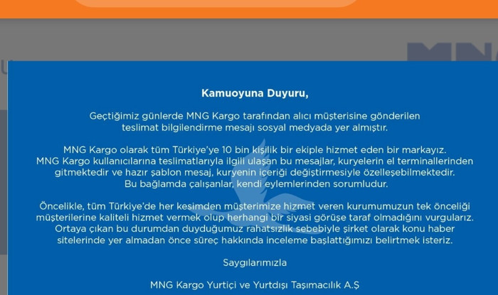 MNG'den skandal mesaja özürsüz açıklama - Resim : 3