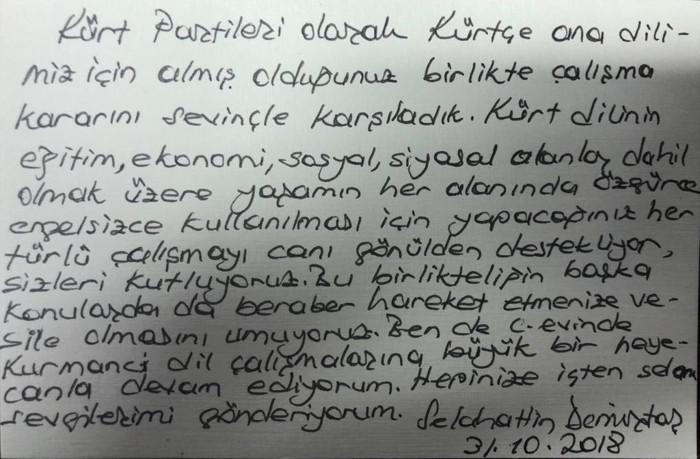 Demirtaş: Ben de içeride Kurmanci öğreniyorum - Resim : 1