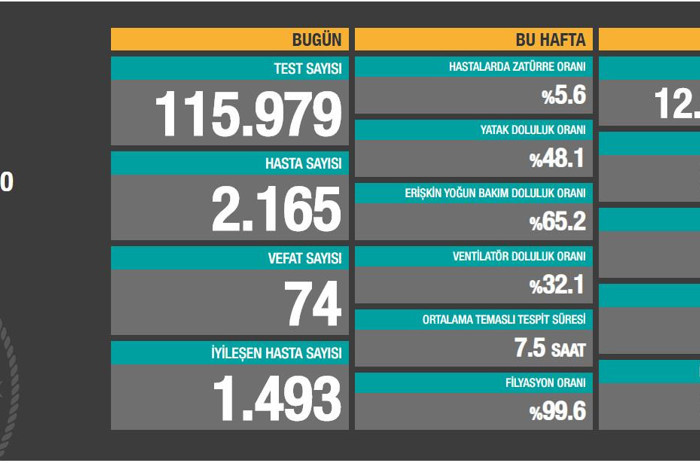 Coronavirus tablosu: Bugün 74 kişi yaşamını yitirdi - Resim : 1