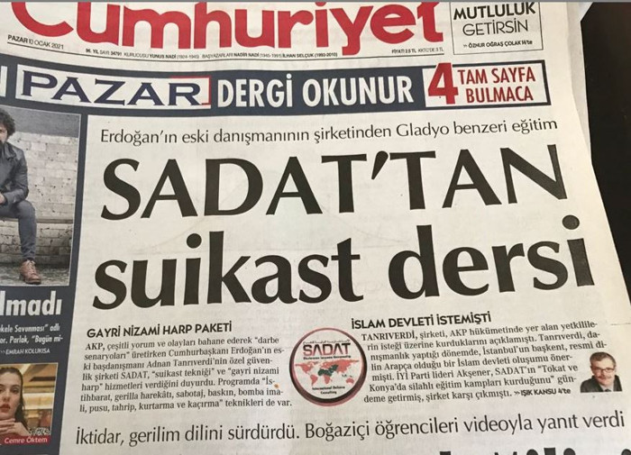 Cumhuriyet gazetesine ‘SADAT’ soruşturması - Resim : 1