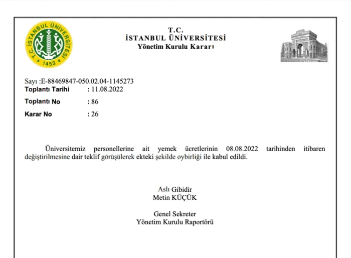 İstanbul Üniversitesi’nde öğrenci yemeklerine yüzde 71,5 zam - Resim : 1