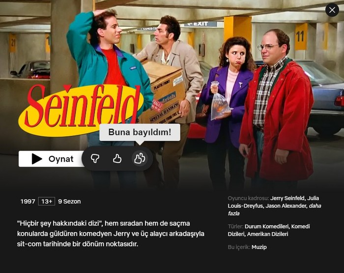 Netflix'te çok beğenenlere 'Ben buna bayıldım!' özelliği - Resim : 1