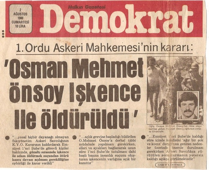 1975-80 iç savaşının kroniği olarak Demokrat gazetesi - Resim : 2