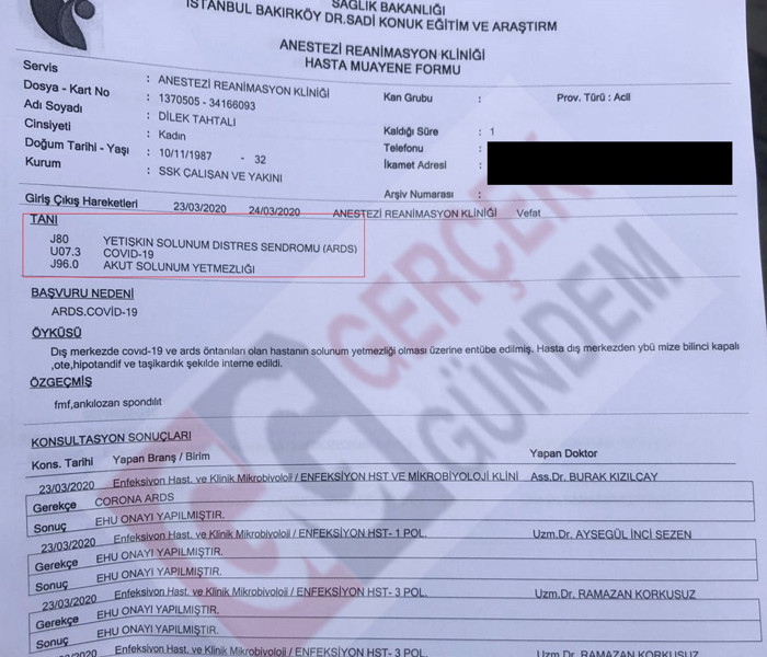 Genç kadın koronavirüs nedeniyle hayatını kaybetti - Resim : 1