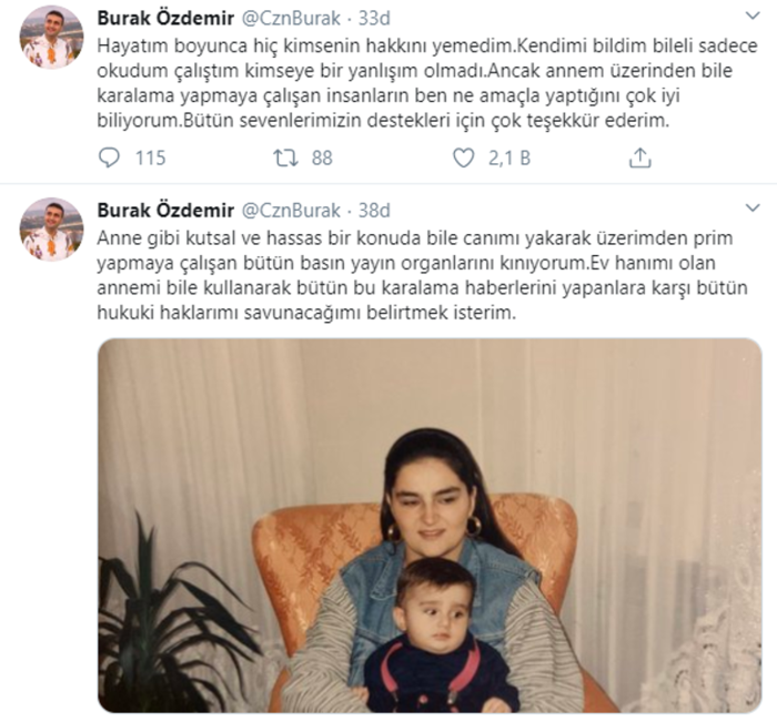 CZN Burak'tan annesinin tutuklandığı iddiasına dair açıklama - Resim : 1