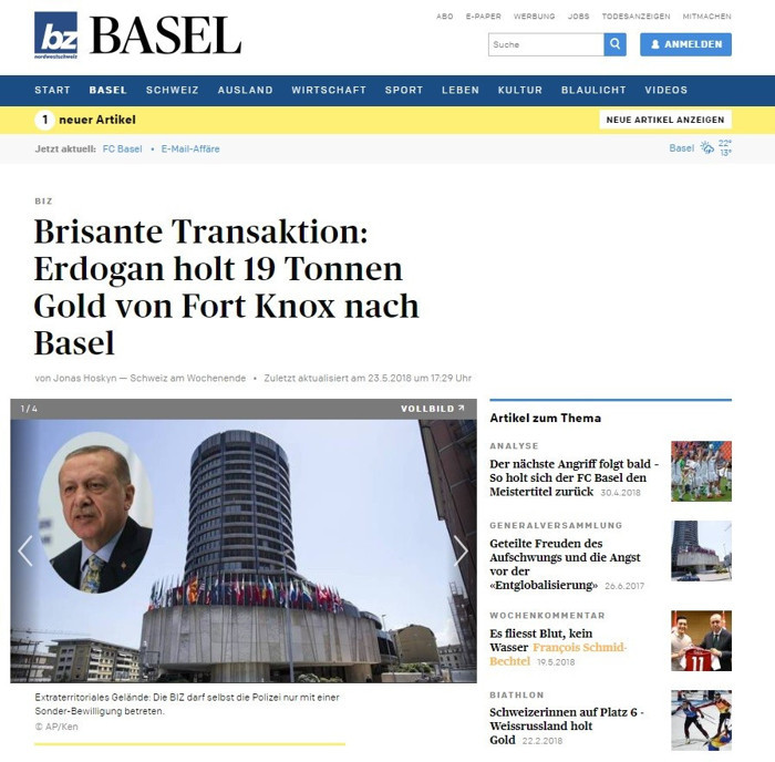 İsviçre basını: Türkiye altınları İsviçre'ye aktardı - Resim : 1