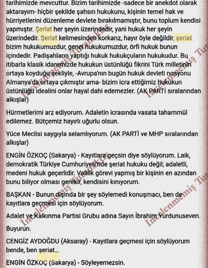 AKP'den Meclis'te 'Şeriat bizim hukukumuzdur' çıkışı - Resim : 1