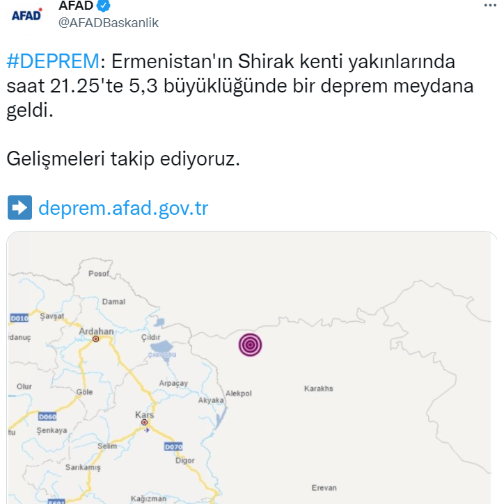 Ermenistan-Gürcistan sınırında deprem: Türkiye'de de hissedildi - Resim : 1