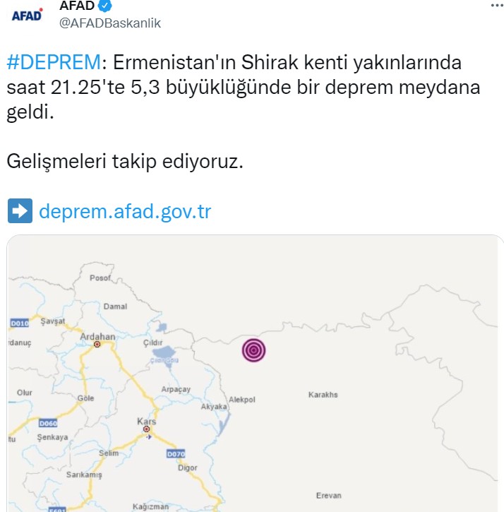 Ermenistan-Gürcistan sınırında deprem: Türkiye'de de hissedildi - Resim : 1