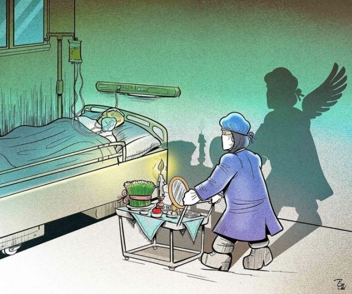 İllüstrasyonlarla doktorların koronavirüse karşı mücadelesi anlatıldı - Resim: 11