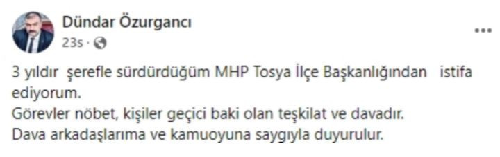 MHP'li başkanlardan peş peşe istifa - Resim : 1