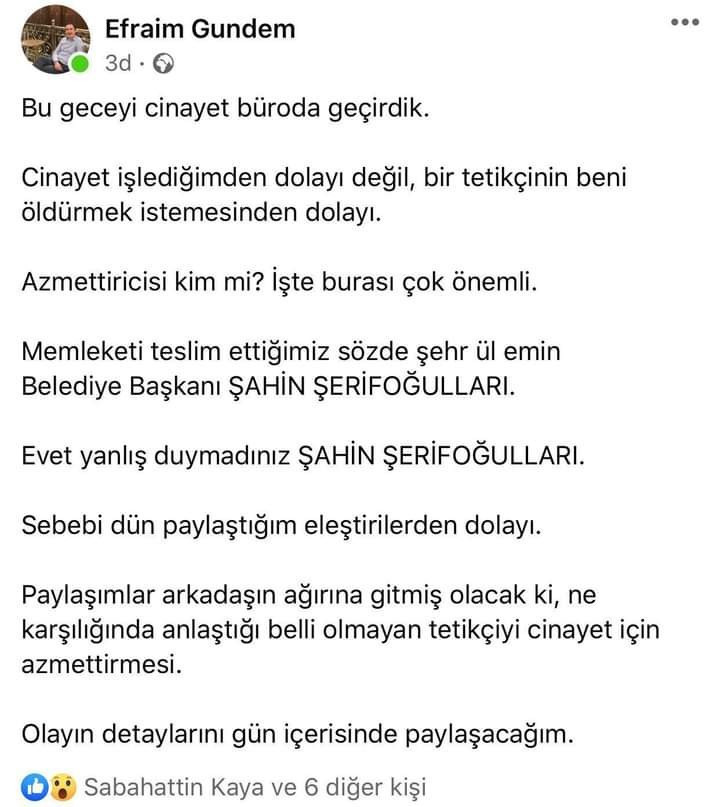 AKP'li belediyeyi eleştiren gazeteci, Başkan'ın gönderdiği kişilerce darp edildi, boğazına silah dayandı - Resim : 1
