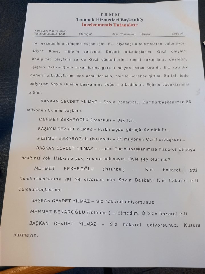Meclis'te 'sürtük' lafını Erdoğan'a iade eden Bekaroğlu'nun mikrofonu kapatıldı - Resim : 1