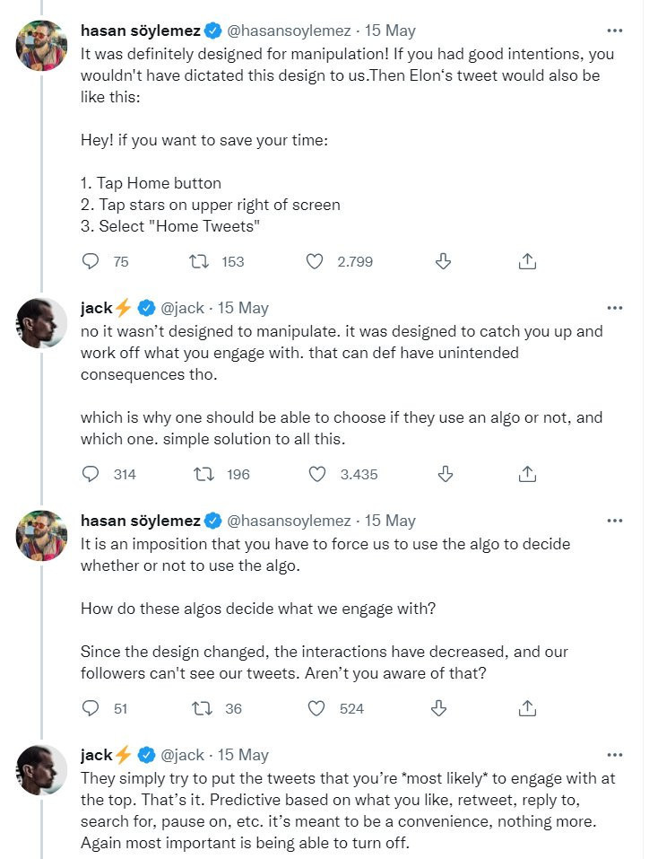 Musk başlattı, Türkiyeli yapımcı Söylemez'le Twitter'ın kurucusu Dorsey 'algoritma' üzerine atıştı - Resim : 2
