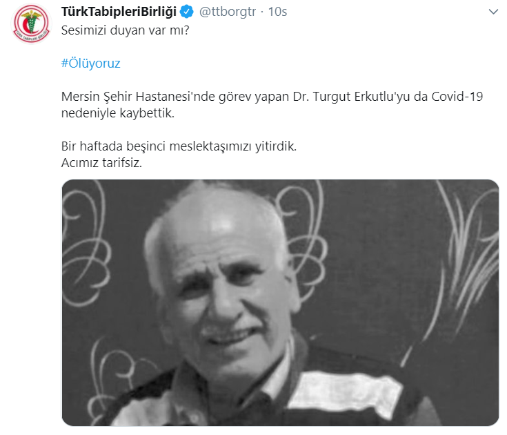 TTB: Bir haftada beşinci meslektaşımızı yitirdik - Resim : 1